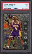 1996 Kobe Bryant Fleer Metal Basketball Card RC #181 Graded PSA 7 Near Mint (NM)