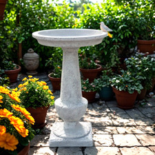 🔶 Vogeltränke 74 cm Blaumeise Vogelbad Vogelbecken Brunnen Steinkunst BLACKFORM
