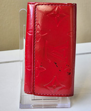 Louis Vuitton Red/Pink Monogram Vernis Leather 4-Hook Key Case Holder