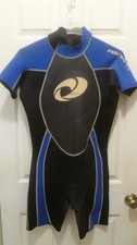 Realm Size XL Blue/Black Two Tone Shortie Wetsuit Ocean Stealth Zipper Womens