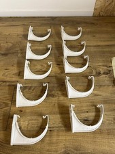 10x White Deep Flow High Capacity Gutter Brackets Clips Kayflow