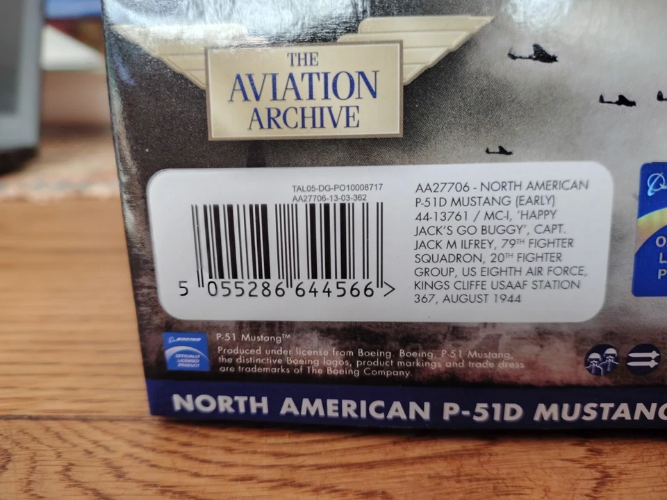 Corgi Aviation Archive NA P-51D Mustang #44 1376 “Happy Jack’s Go Buggy” AA27706 - Image 4 of 4