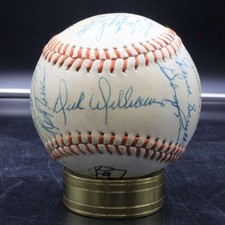1976 California Angels Team Signed Baseball Dick Williams +21 Auto ZJ22924