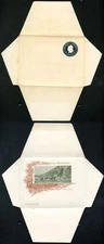 Argentine letter sheet H&G #G8 SZC-13-14-V BAHÍA SAN SEBASTÍAN mint 1900 Cat.$20