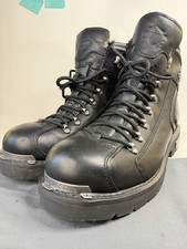 Harley-Davidson Electron Motorcycle Boots Mens 10M Black Leather Side Zip D96017