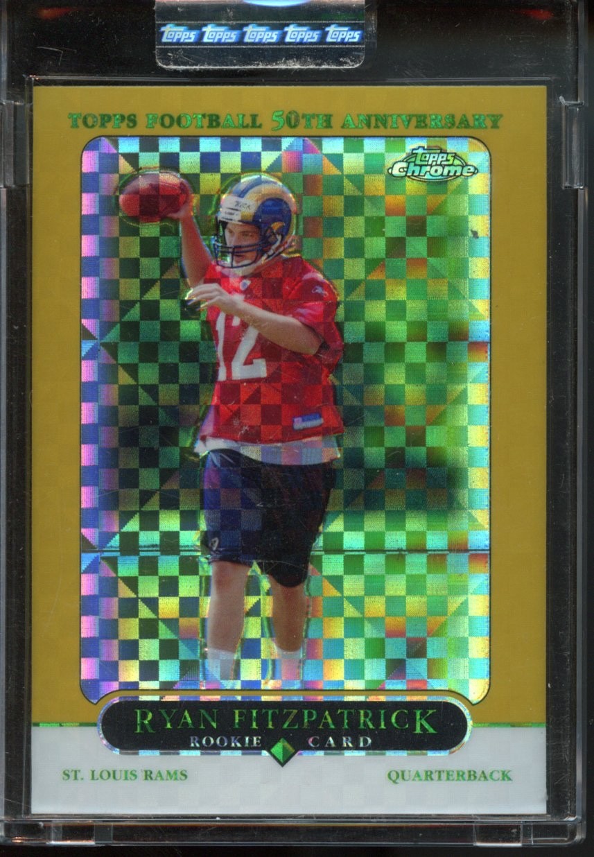 2005 TOPPS CHROME GOLD XFRACTOR #243 RYAN FITZPATRICK RC #/399 ENCASED