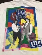 Vintage La Mafia Tejano Band Shirt Size L Miller Lite Beer Promo Oscar Leonard