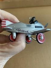 Hallmark KS Kiddie Peddle Car Airplane SIGNED Ornament Metal 1996 3.5  L