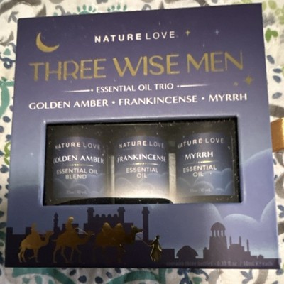 Nature Love Three Wise Men Essential Oil Trio Amber Frankincense Myrrh 3x10ml