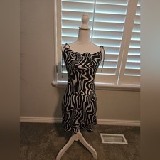 54. Zara Abstract Print Dress | Black & White | Spaghetti Strap | Size Small