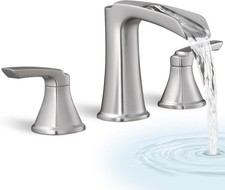 Waterfall Roman Tub Faucet, Brass 6-16 Inch Bath Tub Faucets 3 Hole, High Flo...
