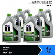 Mobil 1 ESP 0W-30 VW Porsche Mercedes MB 229.52 Motor&ouml;l 4x5 Liter = 20 Liter