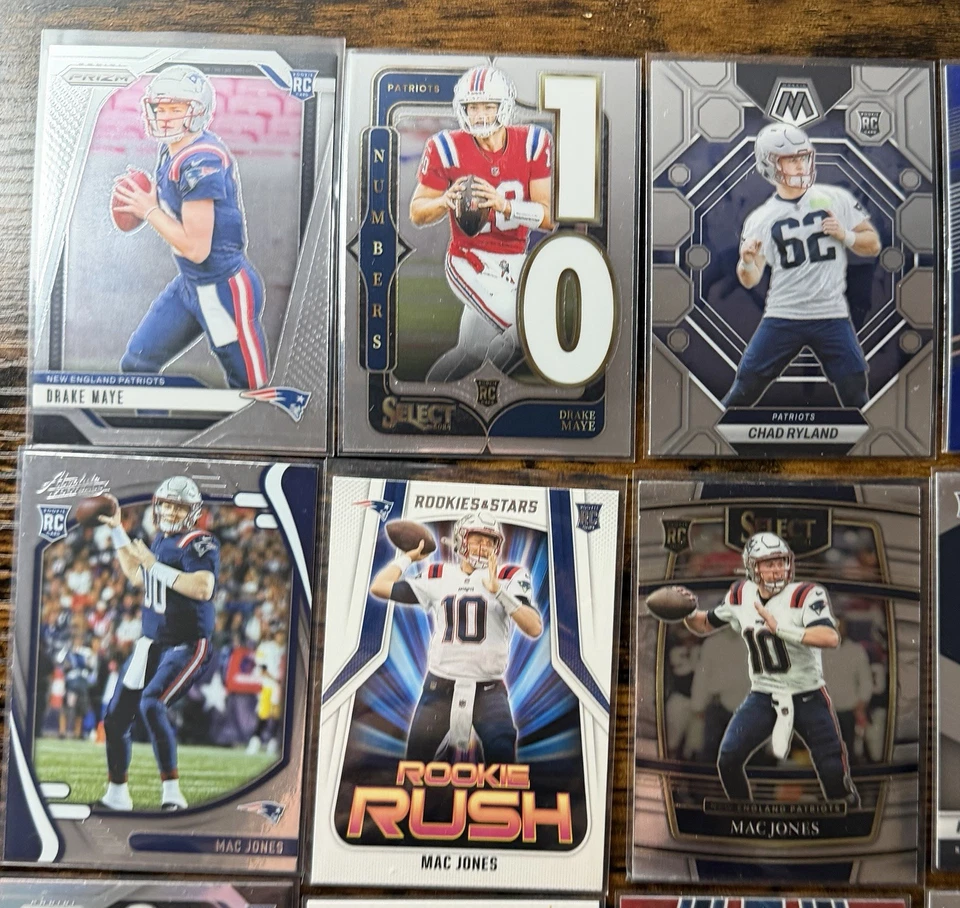 New England Patriots Rookie Lot (24) Maye, Jones, Stevenson, Milton - Image 2 of 4