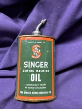 Vintage Singer Sewing Machine Handy Oiler Oil Can 3 Oz. Made In USA