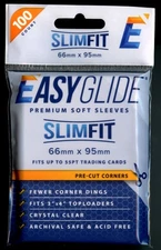 Shellz Easy Glide 1 Pack Of 100 Soft Penny Sleeves Slim Fit Premium Cut Corners