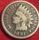 1891 Indian Head Cent Very Good Honest Wear Great Age BN80