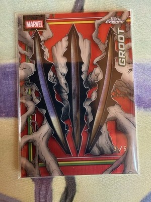 2026 Topps Chrome Marvel Groot Clawed Red /5