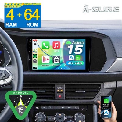 4+64GB Android 15 Autoradio Carplay GPS Navi WIFI RDS für VW Tiguan 2018-2023