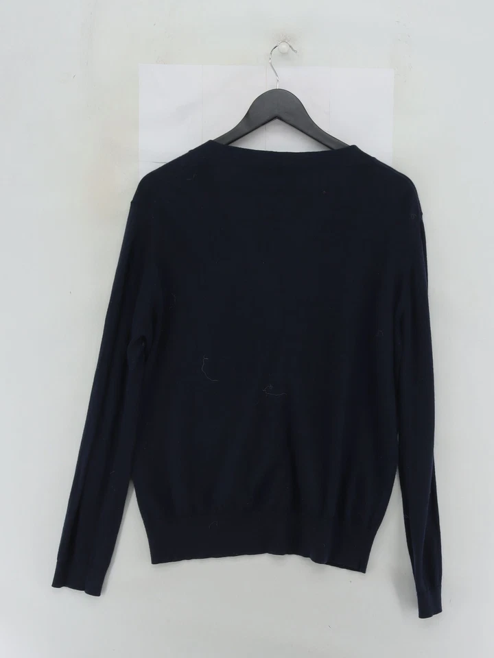 Cárdigan para mujer Farhi XL azul algodón con cachemir cuello en V cárdigan Foto 2 de 4