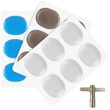 Drum Gels 6Pcs Round Clear Drum Dampeners for Drum, Silicones Silencers Set