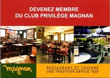 Ad Postcard - Magnan Restaurant & Tavern Card - Ad for Club Membership - 4" X 6"