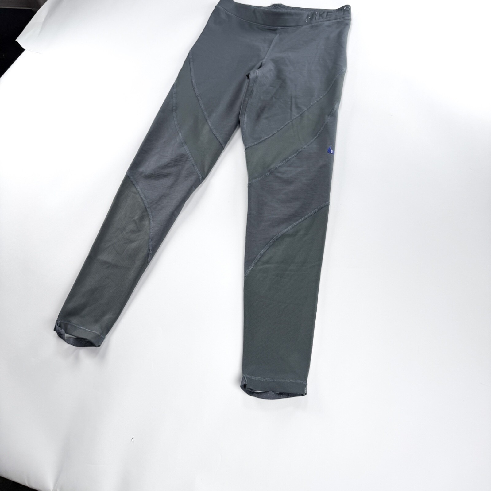 Nike Pro Hyperwarm Compression Tights - Gray Medium Spandex image 3