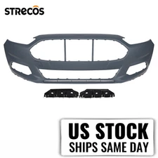 Front Bumper Cover Kit With Bracket Fit For 2013-2016 Ford Fusion Primed