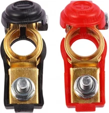 2-Car Battery Terminal Connector Post Positive Negative Lot Heavy Duty Universal