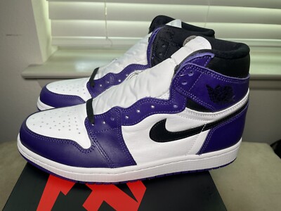 Nike Air Jordan 1 Retro High 2020 OG Court Purple 2.0 Size 9.5  555088-500 White