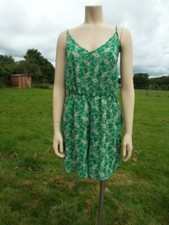 Lightweight Green Paisley Print Sleeveless Summer Playsuit SHEIN Size 3XL BNWOT