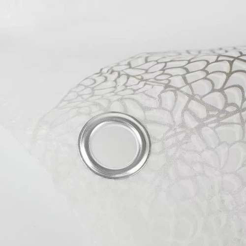 Sophisticated Opaque LEAF PRINTED shower curtain made of peva material - Picture 3 of 14