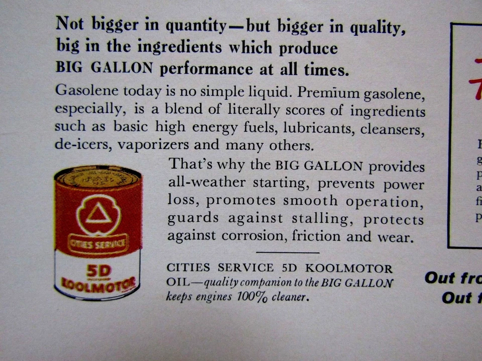 Vintage 1961  Cities CITGO Original Print Ad 8.5 x 11" - Image 3 of 4