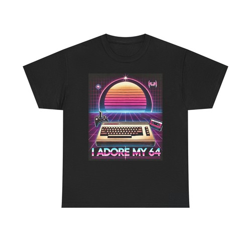 "I Adore My 64" Vintage 80s Style T-Shirt commodore 64 128 Plus 4 Vic-20 - Picture 6 of 13