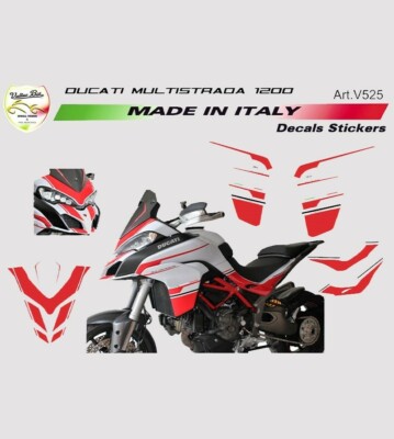 Verkleidung Aufkleber weiß oder grau Motorrad Ducati Multistrada 1200 DVT ''V525''