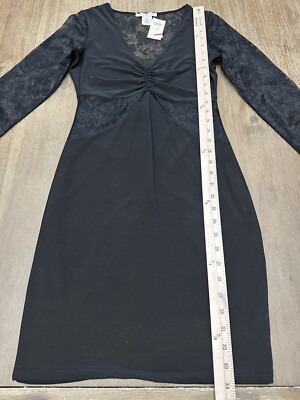 NWT Arden B. Long Sleeve Black Lace Cutout Dress Size M | eBay