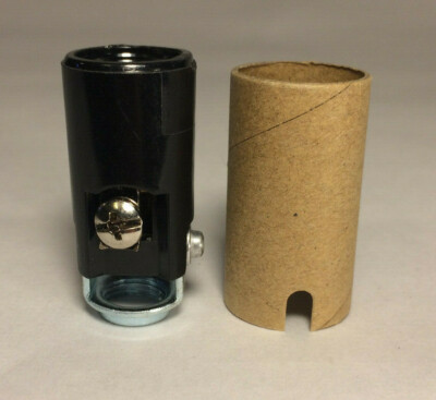 New 1 1/2'' Candelabra Phenolic Keyless Lamp Socket With 1/8 F Hickey, E12 SO230i