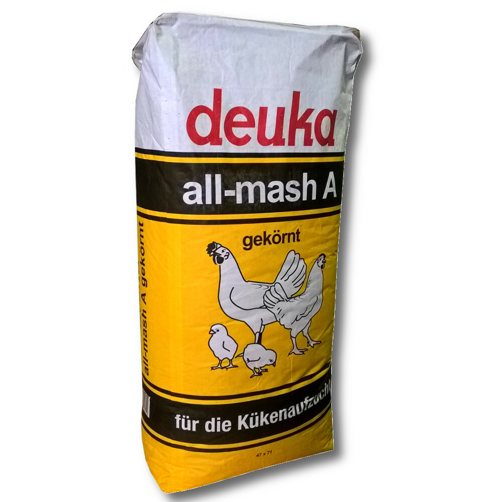 Alimentation pour poussins saine sans anticoccidiens Deuka All-Mash A grain 25 kg