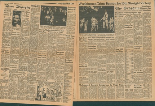 WWII Feb 7-10 1945 Servicemen Edition Oregonian Lot w/Envelope Portland Oregon Z - Picture 4 of 22