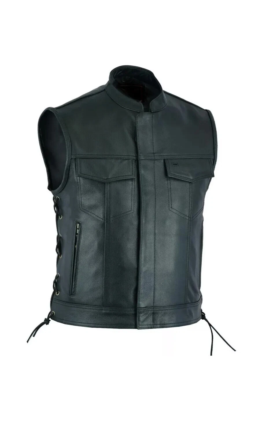 SOA Men's Leather Vest Anarchy Motorcycle Biker Club Concealed Carry Outlaws
Opens in a new window o