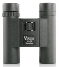 Viking Traveller 10 x 25 Compact Roof Prism Binocular Black (UK Stock)