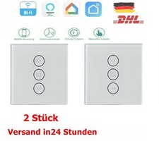 2x Interruttore Tenda WIFI Interruttore a Parete Wi-Fi Touch Interruttore a Rullo Alexa con Timer