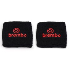 2X BO Black Clutch Brake Oil Reservoir Fluid Tank Sock Cover Car Sweat Band