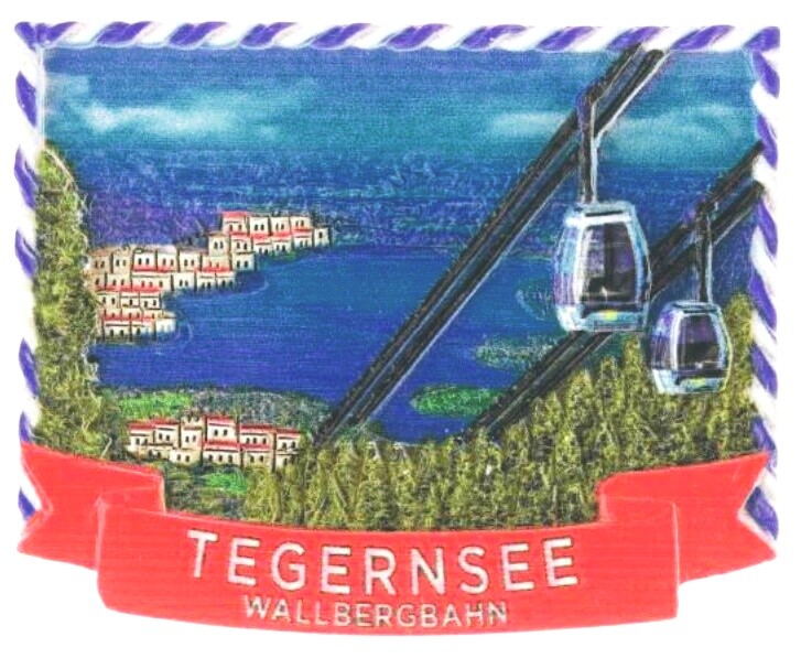 Tegernsee Wallberg premium magnet made of poly souvenir Germany