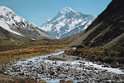 HOOKER VALLEY MIT MT COOK (3764M) IM HINTERGRUND ~ UNBENUTZT ~ UNBESPIELT