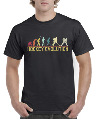 Top Gift T-Shirt for Dad: Evolution of Hockey Sports Cotton Comfort