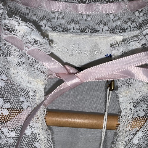 VTG "IRIS LINGERIE" W/EMBROIDERY & FRENCH BOBBIN LACE NIGHTGOWN Cottagecore Med - Picture 6 of 11
