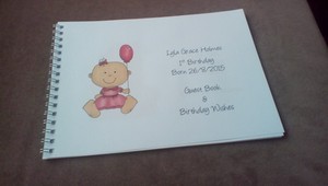 1st Birthday Message Guest Book Album Ebay