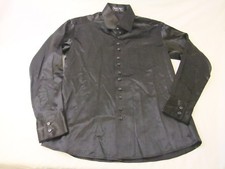 Vintage Skill Art Men's Black Button Down Shirt Size Large