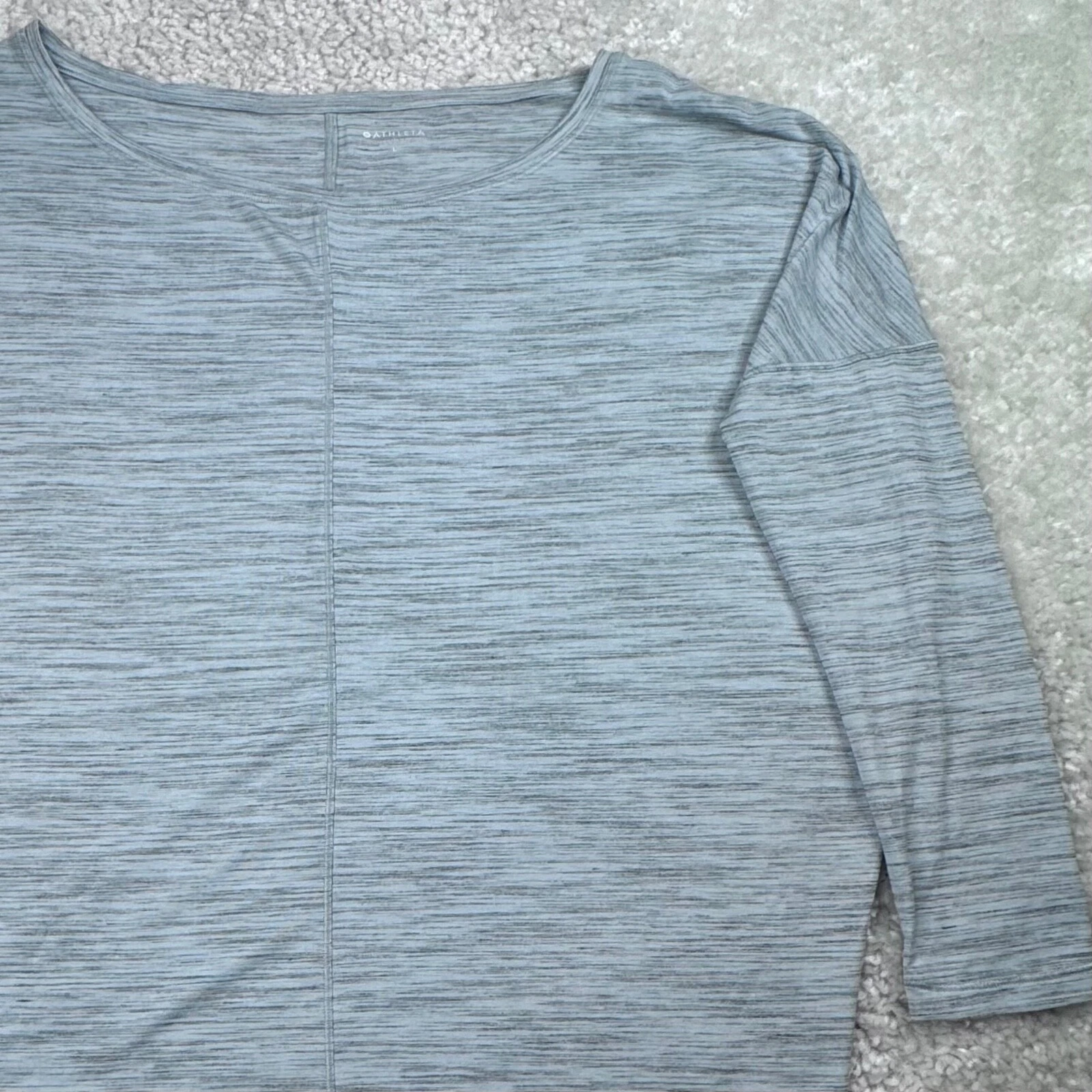 athleta essence flow printed space dye shirt