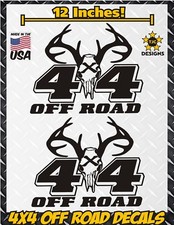 4x4 Offroad Decal Set Matte Black Ford F150 Super Duty Ranger Deer Hunting Skull